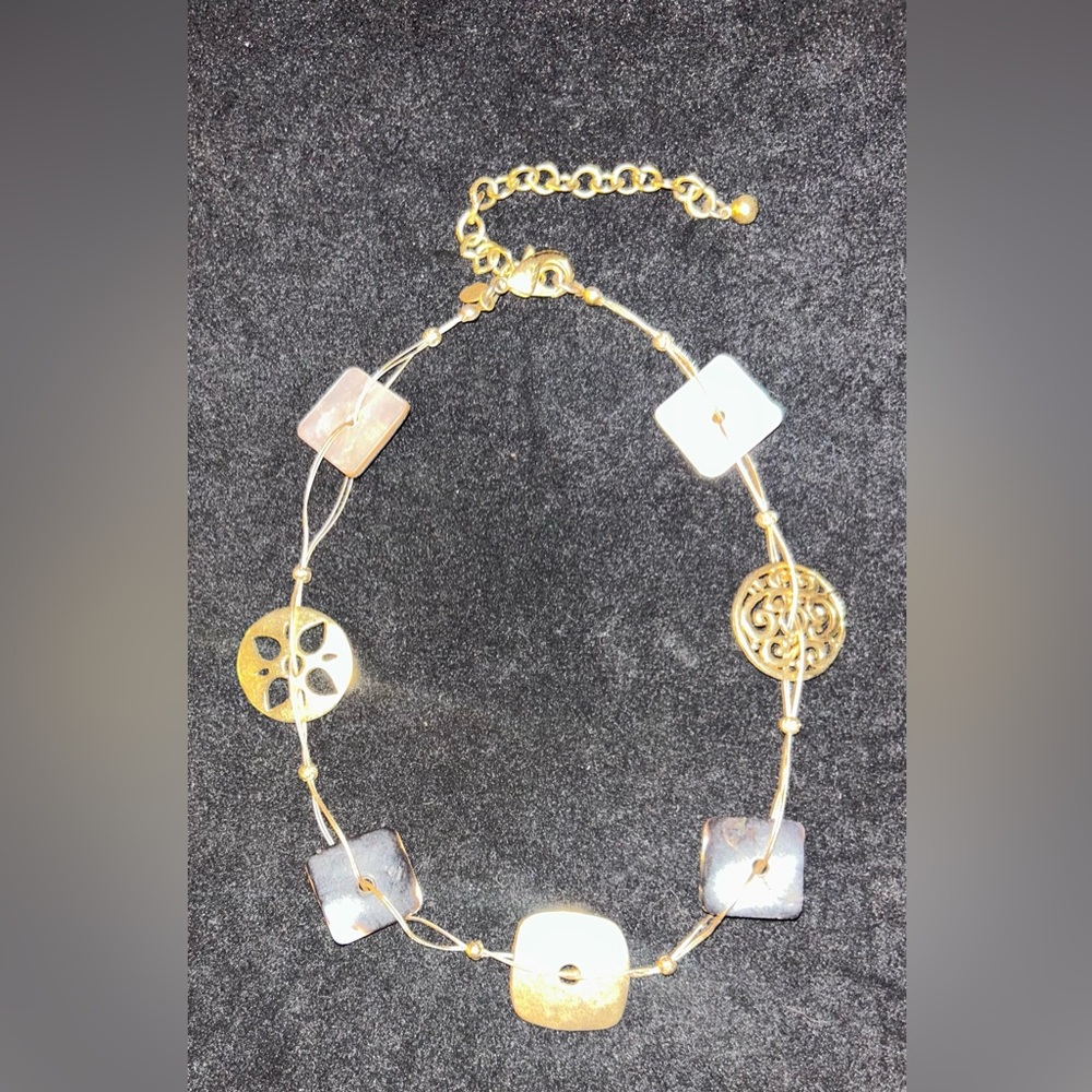 LAST CHANCE Chico's Gold and Silver Necklace with Intricate Design